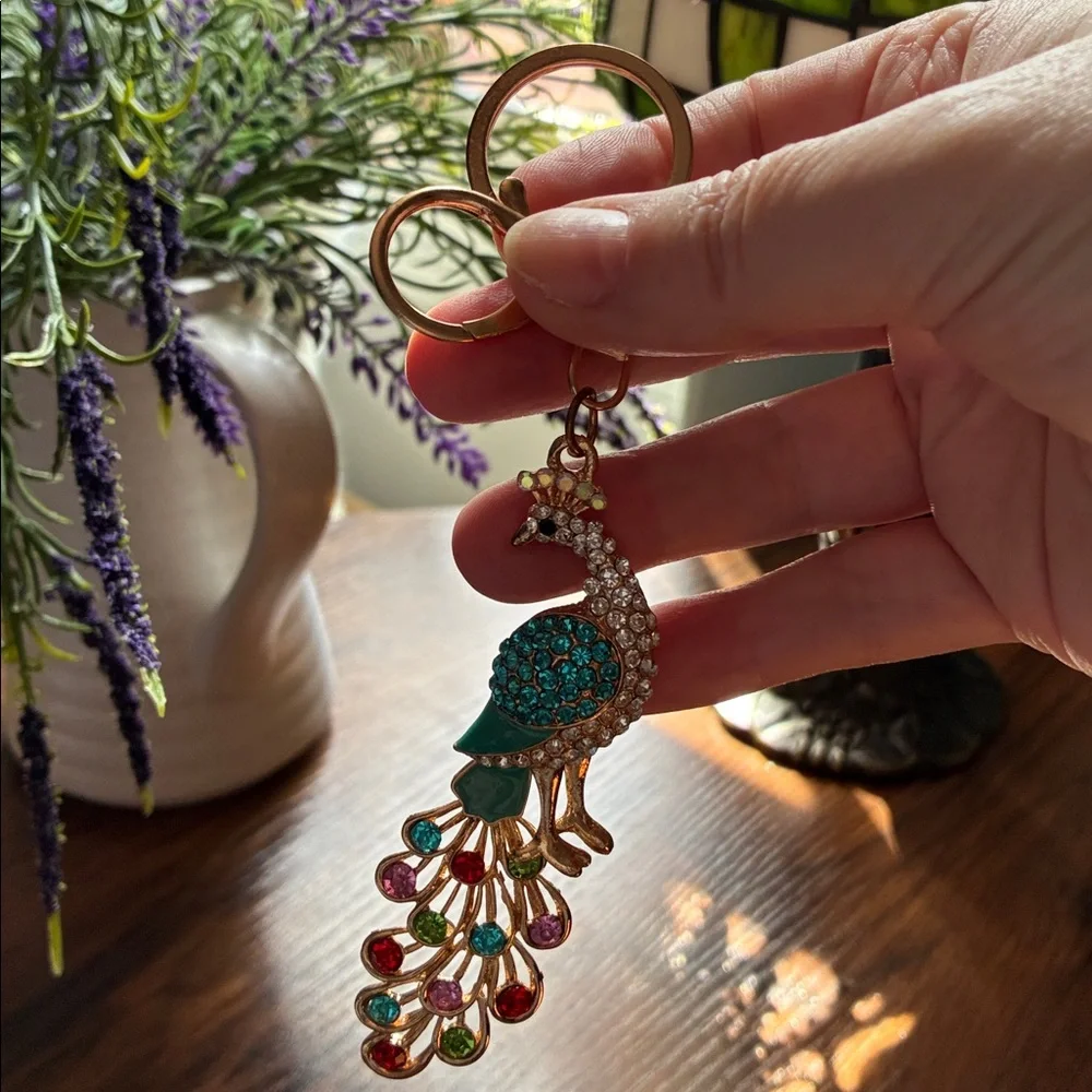Peacock Bag Charm